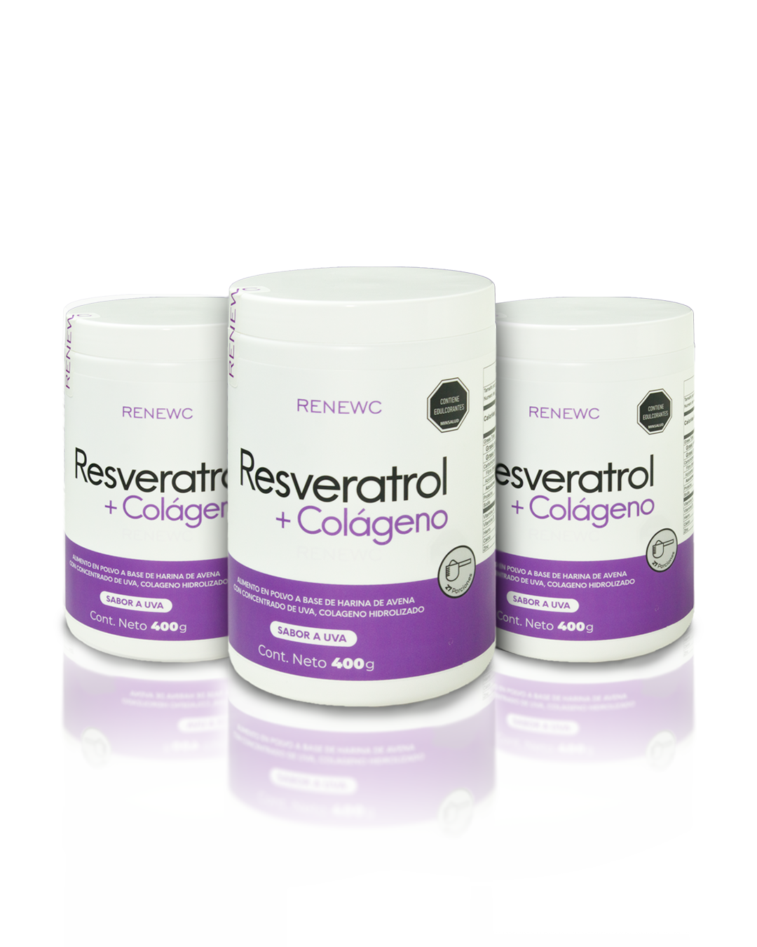 Resveratrol + colágeno x3