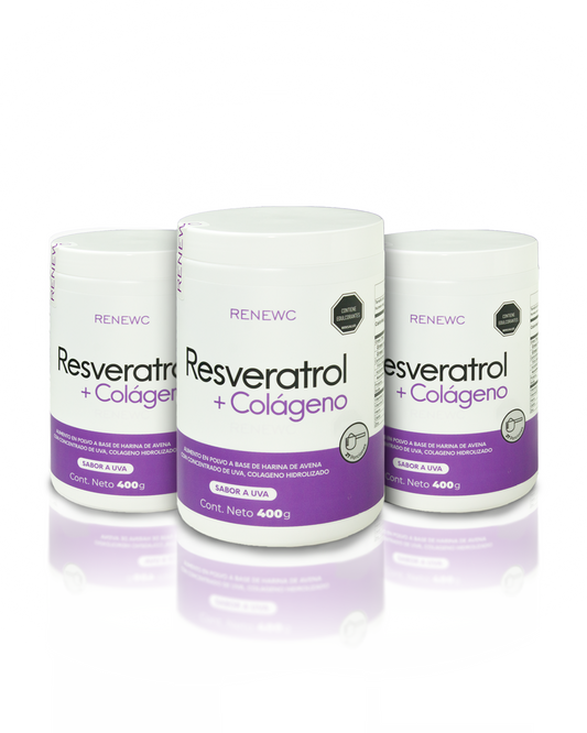 Resveratrol + colágeno x3