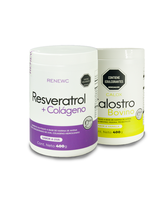 Resveratrol con colágeno + Calostro Bovino